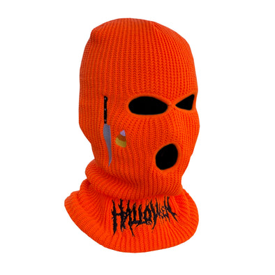 Halloween Metal Orange Ski Mask