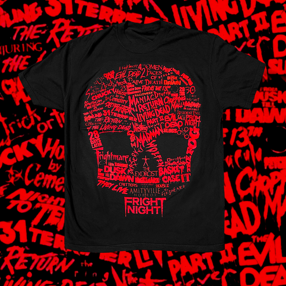 TITLES OF DEATH - RED - Oversized Print Tee