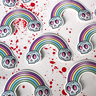 Death Rainbow Pastel Sticker