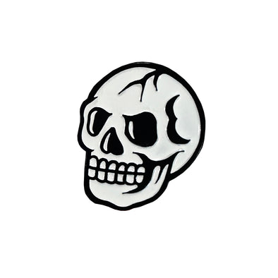 Skull - White - Enamel Pin