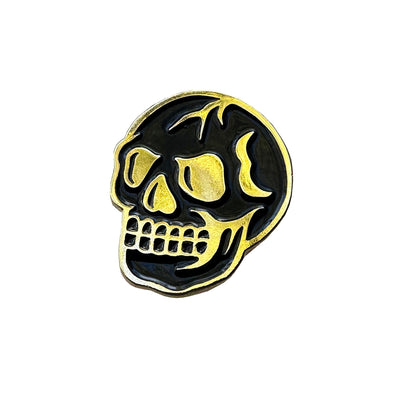 Skull - Black & Gold - Enamel Pin