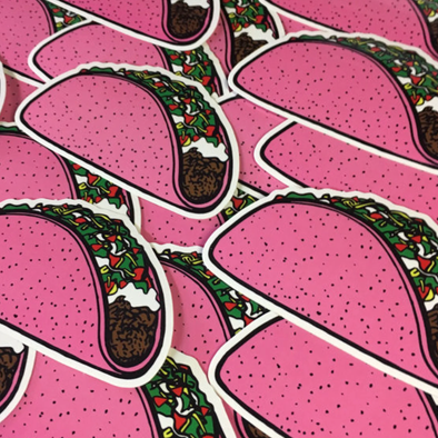 Pink Taco Sticker