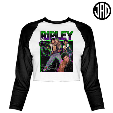 90s Ripley - Women's Cropped Baseball Tee