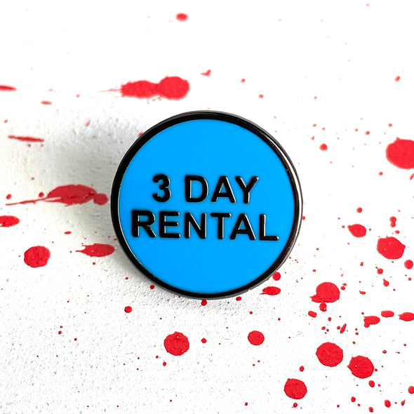 3 Day Rental VHS Sticker - Enamel Pin