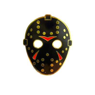 Hockey Mask Gold/Black - Enamel Pin
