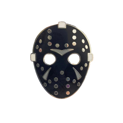 Hockey Mask Silver/Black - Enamel Pin