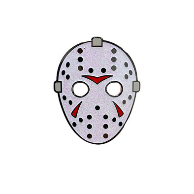 Hockey Mask Glitter/Red - Enamel Pin