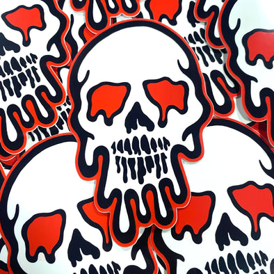 Melty Skull Sticker