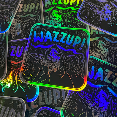 WAZZUP Holographic Sticker