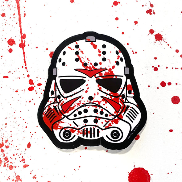 Trooper Hockey Mask Splatter Sticker