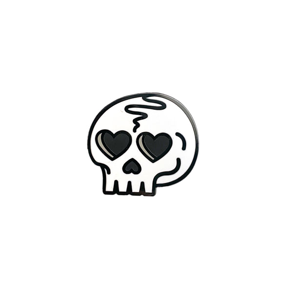 Heart Eyes Skull - Enamel Pins