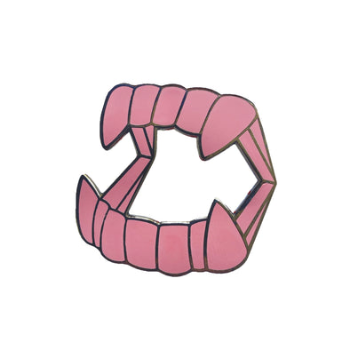 Vampire Teeth - Pink - Enamel Pin