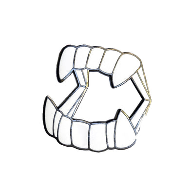 Vampire Teeth White Pin