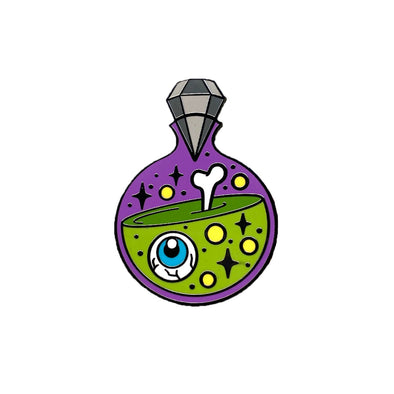 Potion Bottle Purple/Green - Enamel Pin