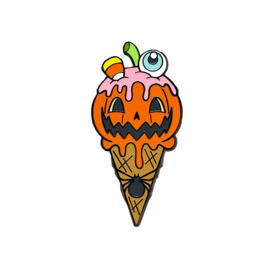 Halloween Cone - Orange - Enamel Pin
