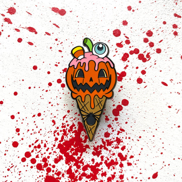 Halloween Cone - Orange - Pin