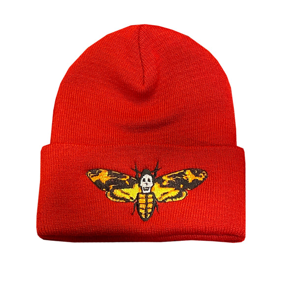 Death Moth Red Beanie