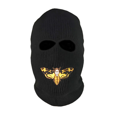 Death Moth Black Ski Mask