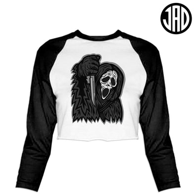 Boo - Women's Cropped Baseball Tee