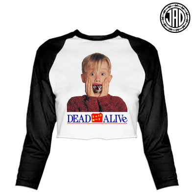 Dead Alone - Women's Cropped Baseball Tee
