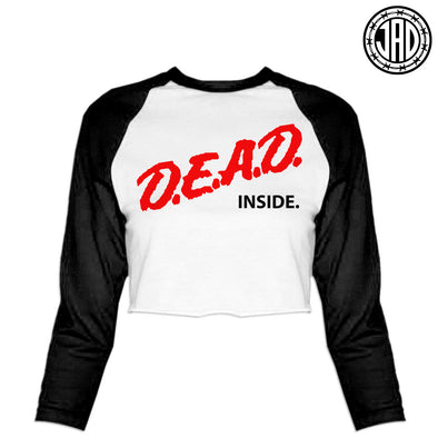 Dead Inside - Women's Cropped Baseball Tee