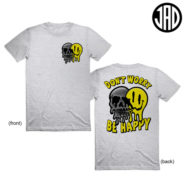 Be Happy - Front and Back - Men's (Unisex) Tee