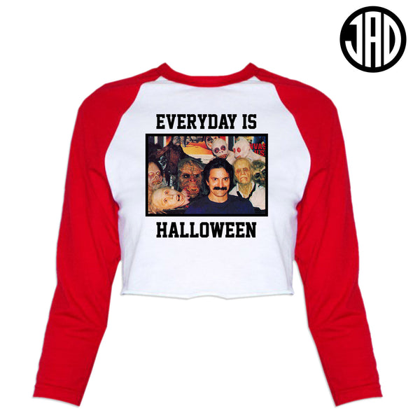 Everyday Is Halloween Squad - Women's Cropped Baseball Tee