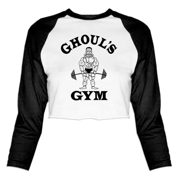 Ghoul's Gym Classic - Women's Cropped Baseball Tee