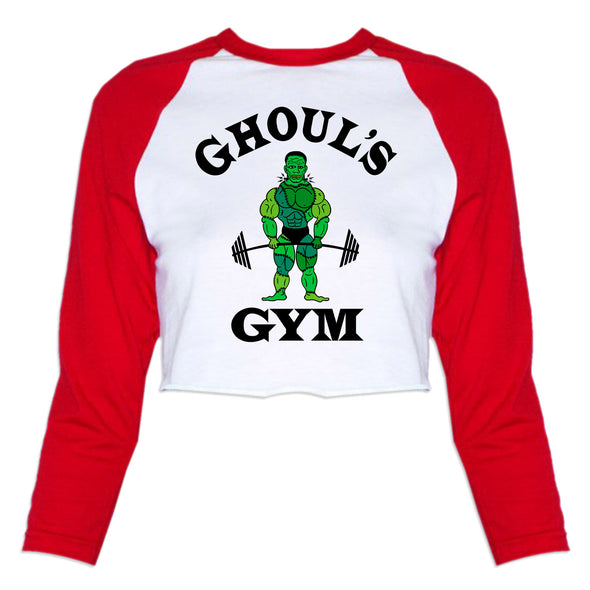 Ghoul's Gym Color - Women's Cropped Baseball Tee