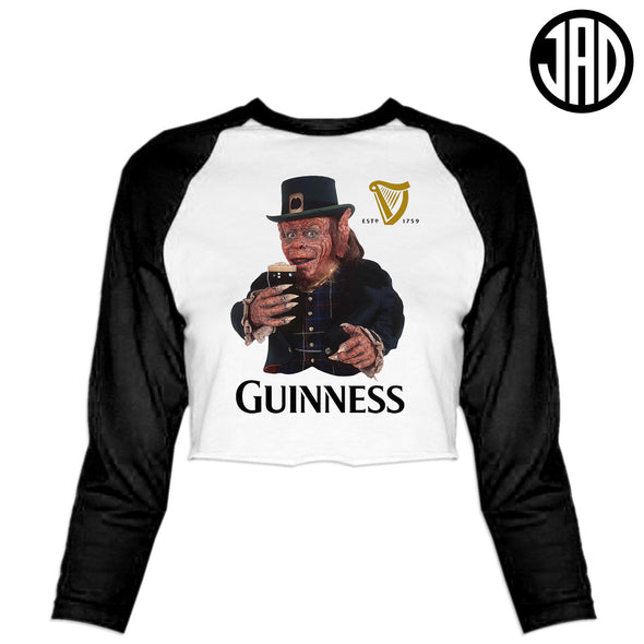 Guinness - Women's Cropped Baseball Tee