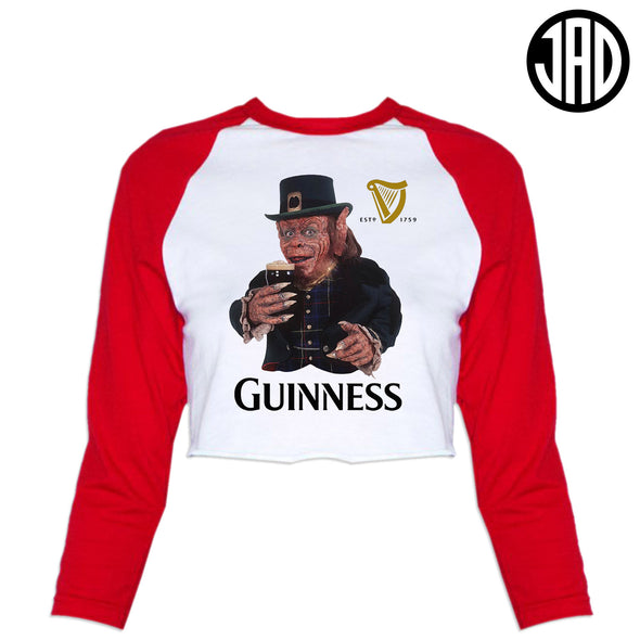 Guinness - Women's Cropped Baseball Tee