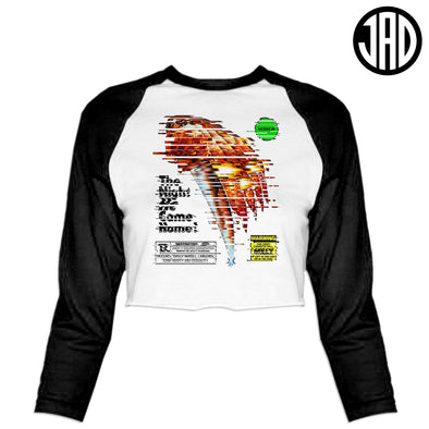 H1 Static - Women's Cropped Baseball Tee