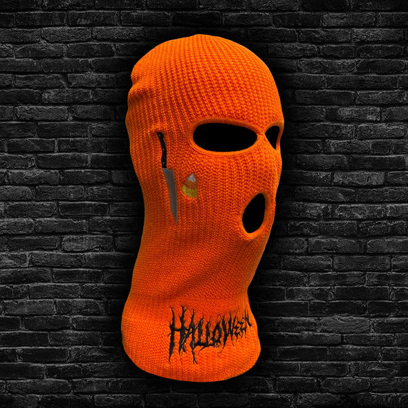 Halloween Metal Orange Ski Mask