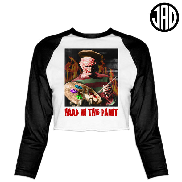 Hard In The Paint - Women's Cropped Baseball Tee