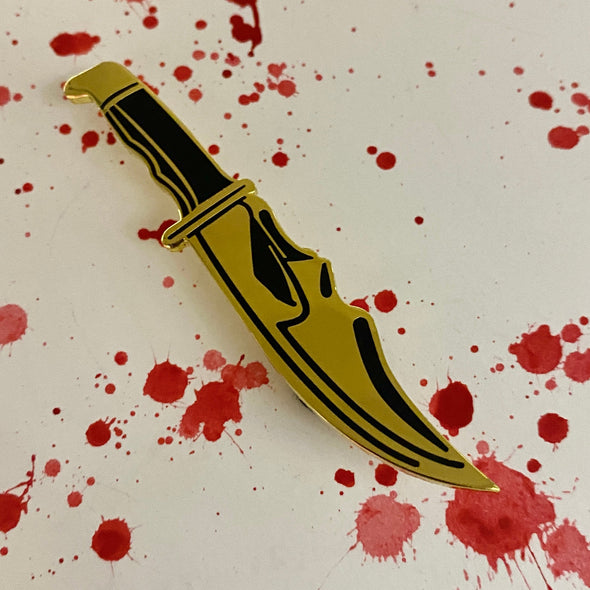 Slasher Knife - Enamel Pin - Gold