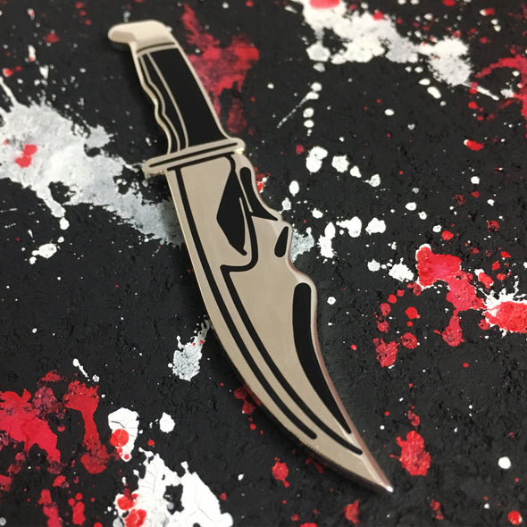 Slasher Knife - Enamel Pin - Silver