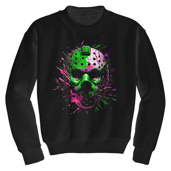 Splatter Mask Green - Crewneck Sweater