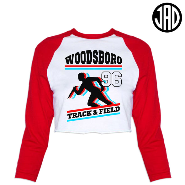 Woodsboro Track & Field - Women's Cropped Baseball Tee